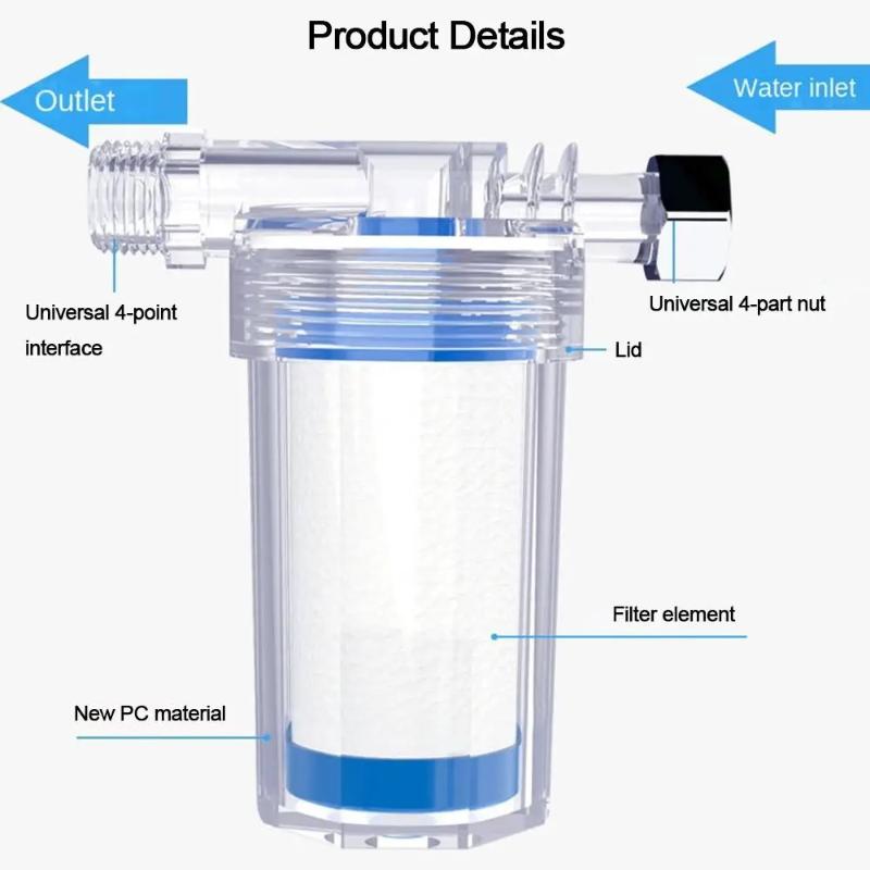 Universal Water Pipe Filter Pp Cotton Shower Bath Sprayer Strainer Faucet Water Heater Purification Kitchen Bathroom Fittings
