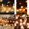Colorful Led Christmas String Lights With Santa Snowman Designs For Festive Holiday Decor