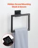 Matte Black Bathroom Hardware Set, 5 Pieces Stainless Steel Bathroom Accessories Set, 24-inch Towel Bar, Towel Rack, 2 Robe Towel Hooks, Toilet Paper