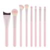 New 8 Pink Peach Makeup Brush Set Soft Hair Fish Tail Foundation Brush Eyeshadow Brush Grooming Highlight Brush