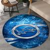 Lions Team Round Rug for Livingroom,Bedroom, Palyroom, Chair Rug, Area Rug, Circle Carpet, Large Size Fan Christmas Gift