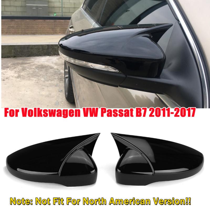 PAIR For VW Jetta 2011-2017 Passat B7 2011-2014 OX Horn Door Mirror Cover Exterior Cap Side Wing Protective Trim Car Decor
