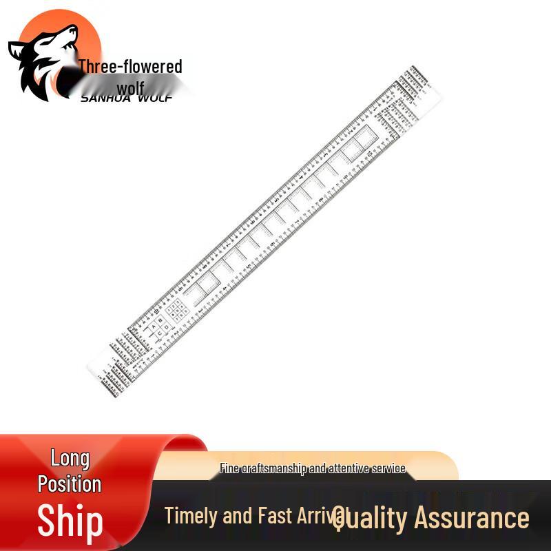 Sanhua Wolf 49cm High-Precision Multifunctional Drafting Ruler