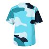Mens Short Sleeve V Neck Scrub Top Camouflage Printed Pullover Uniform Shirt with Chest Pocket for
