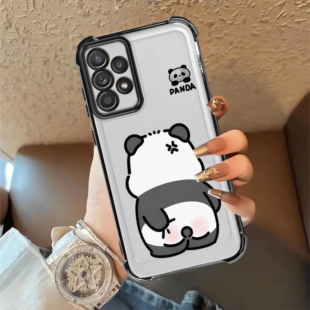 Cartoon Cute Panda Phone Cover Case for Samsung Galaxy A16 A52 A17 A33 A35 A36 A24 A13 A25 A26 A21s A15