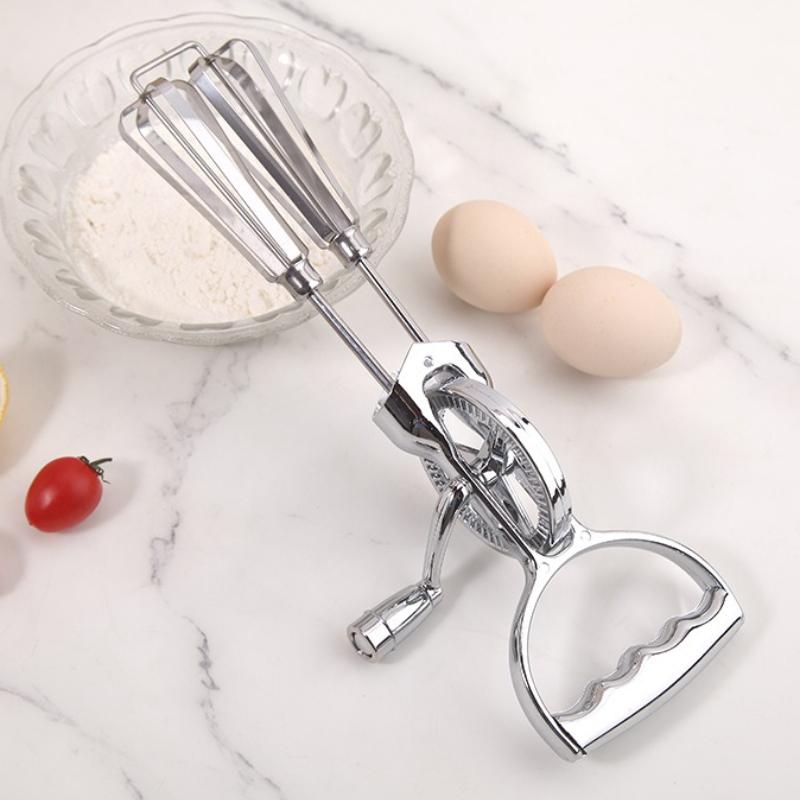 Manual Crank Egg Beater Milk Mixer Cream and Butter Mixer Whisking Frother Kitchen Cooking Tools and Kitchen Utensils