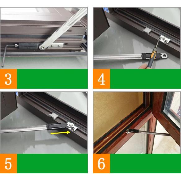 Inside Adjustable Stainless Steel Aluminum Window Sliding Wind Bracing Limiter Two-Link Angle Controller Window Wind Support