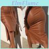 Women Solid Spring Wrap Hip Color Long Skirts