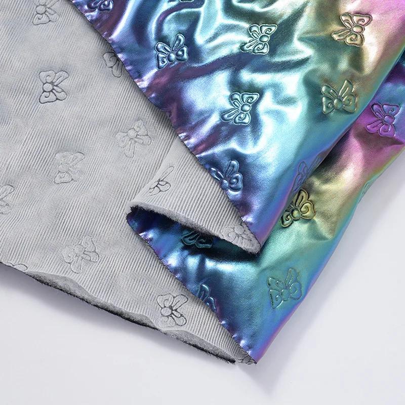 50cm/100cm Colorful PU Leather Waterproof Halloween Fabric Symphony Quilted Christmas Cotton Fabric for Cosplay Clothing Toys