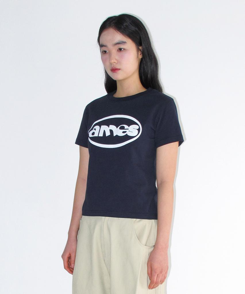 AMES-WORLDWIDE Ames Circle Logo Symbol Tee Navy