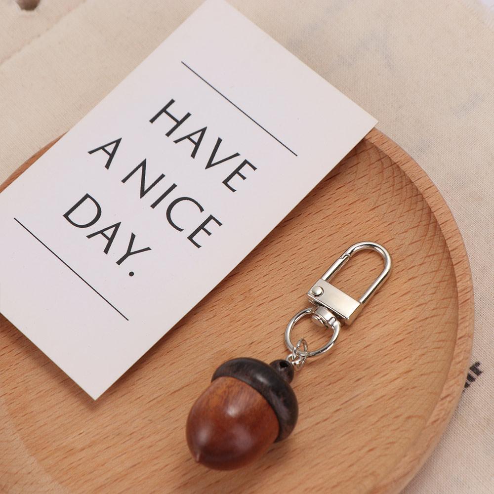 Small Item Storage Bag Pendant Simulation Acorn Metal Keychain Creative Acorn Keychain Gift Giving
