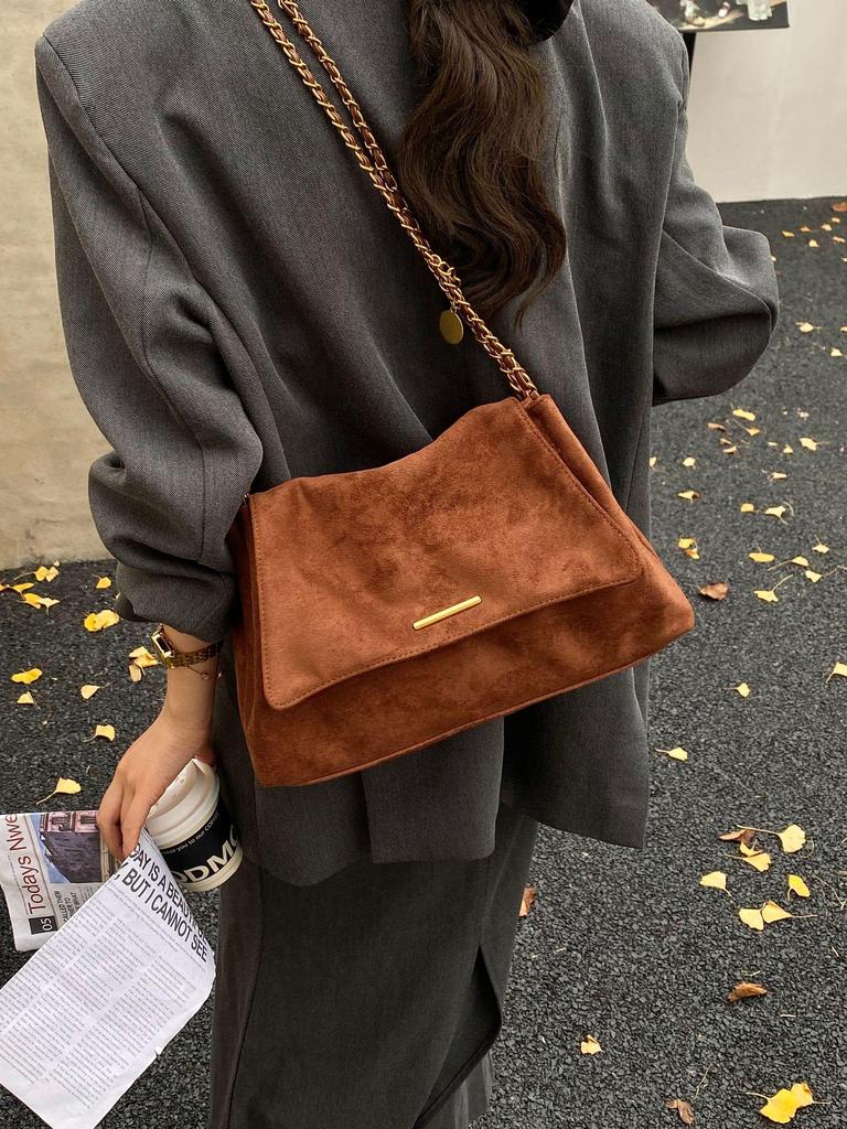 Damska torba na ramię typu tote z łańcuszkiem, duża pojemność, w stylu retro, na rok 2025, marki Melaude