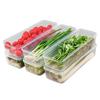 Set of 6 Vegetable Storage Containers | Refrigerator Storage for Radishes, Green Onions, and Cilantro | Airtight Transparent Boxes | Space-Saving, Sta