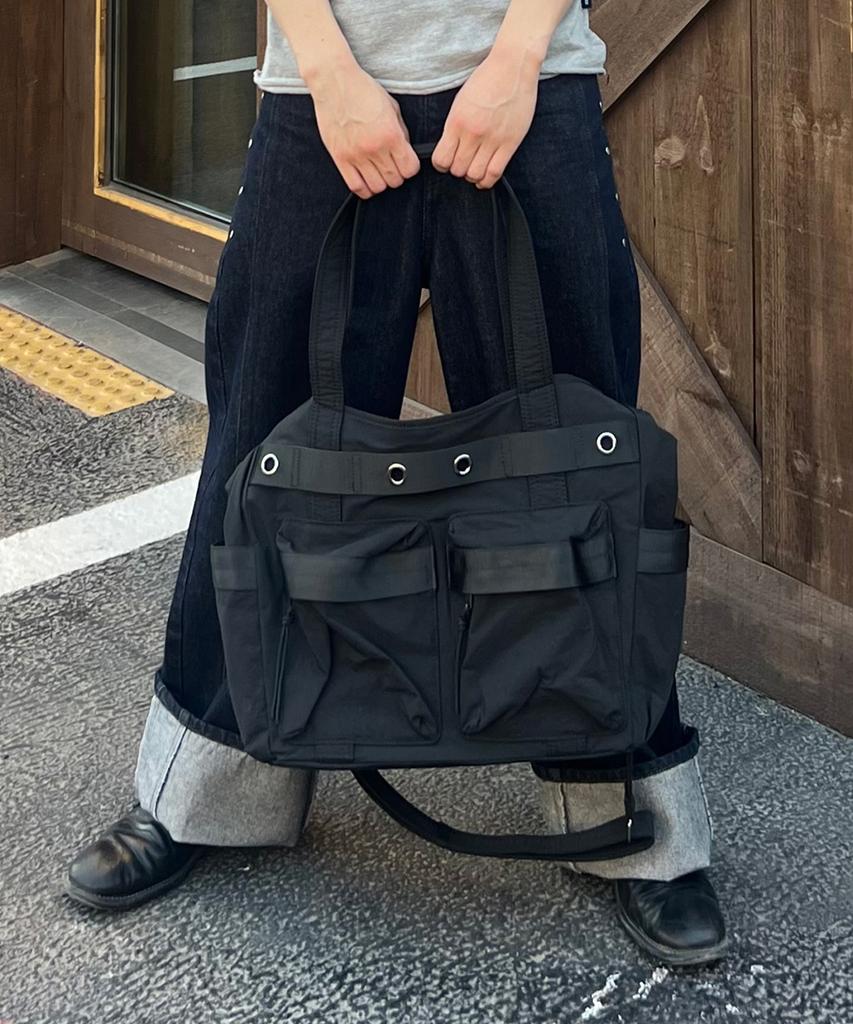 Maison Mined Two-Way Shoulder Bag Black