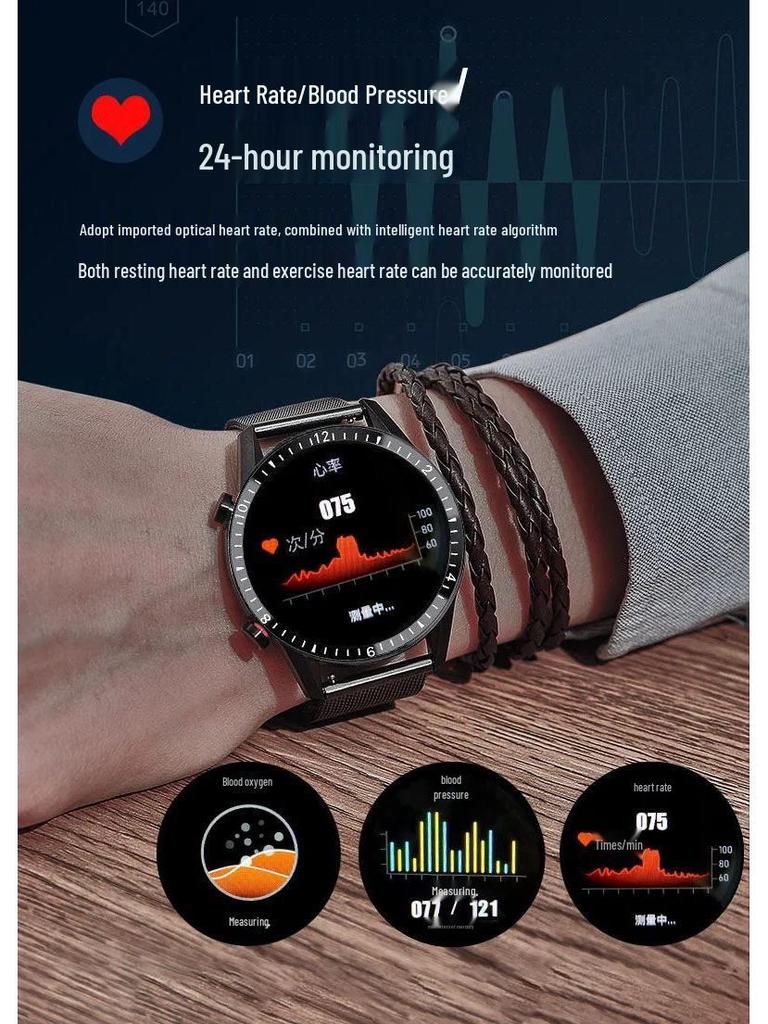 GT4 Smartwatch: Advanced Model with Call Functionality, Sports Tracking, Heart Rate & Blood Pressure Monitoring, Bluetooth Compatibility.