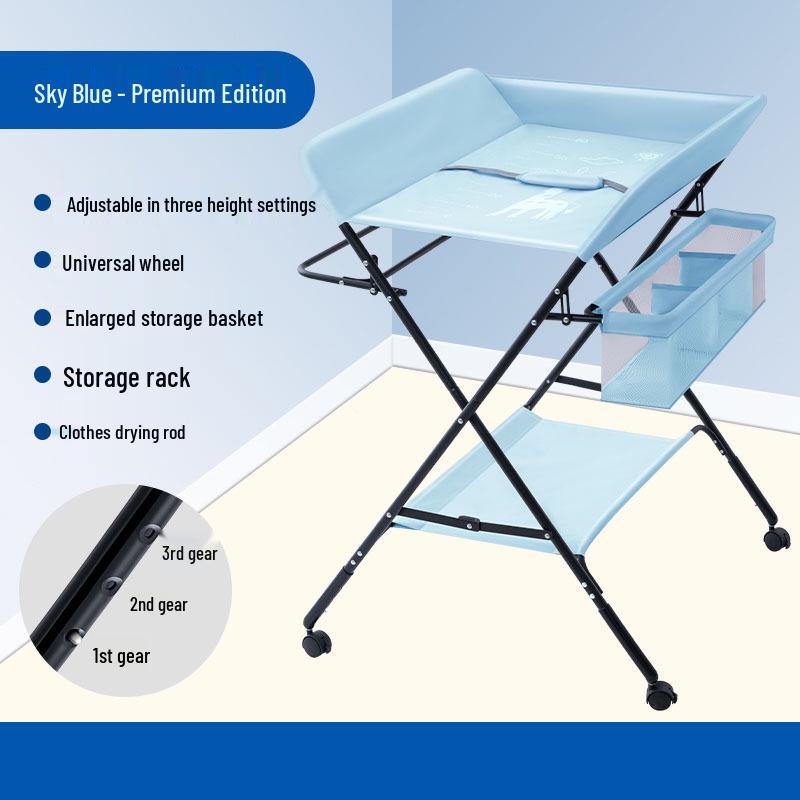 Portable Baby Changing Table: Multifunctional, Foldable & Washable for Diaper Changes and Massages