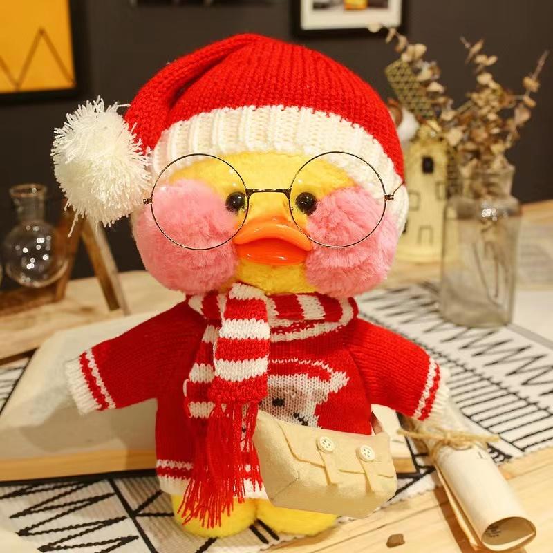30cm Cute Yellow Lalafanfan Duck Plush Toys Kawaii Soft Stuffed Animal Doll Birthday Christmas Creative Gifts For Girl Children