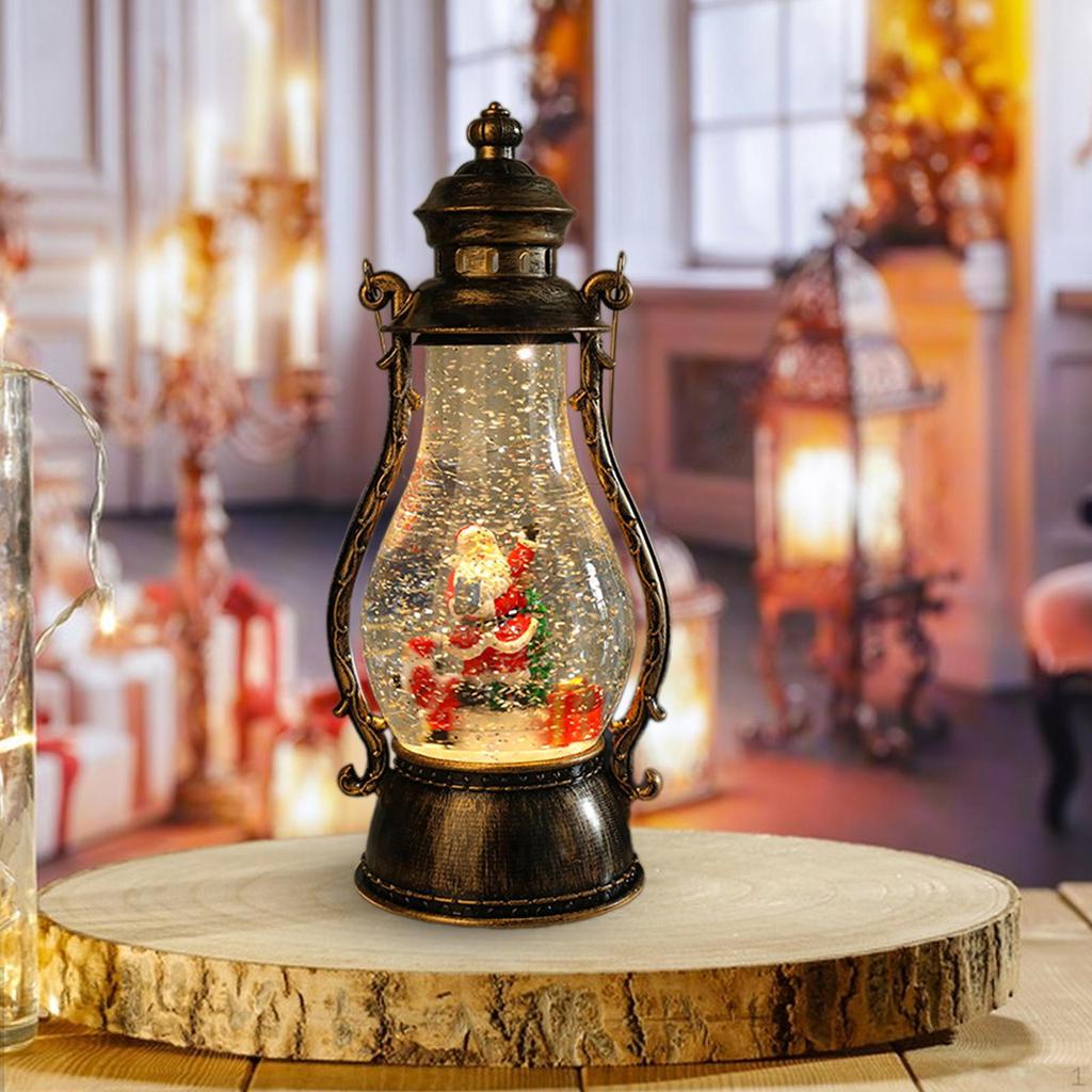 Christmas Snow Globe Glitter Globes Ideal Gift Xmas Decoration Musical Santa Lantern for