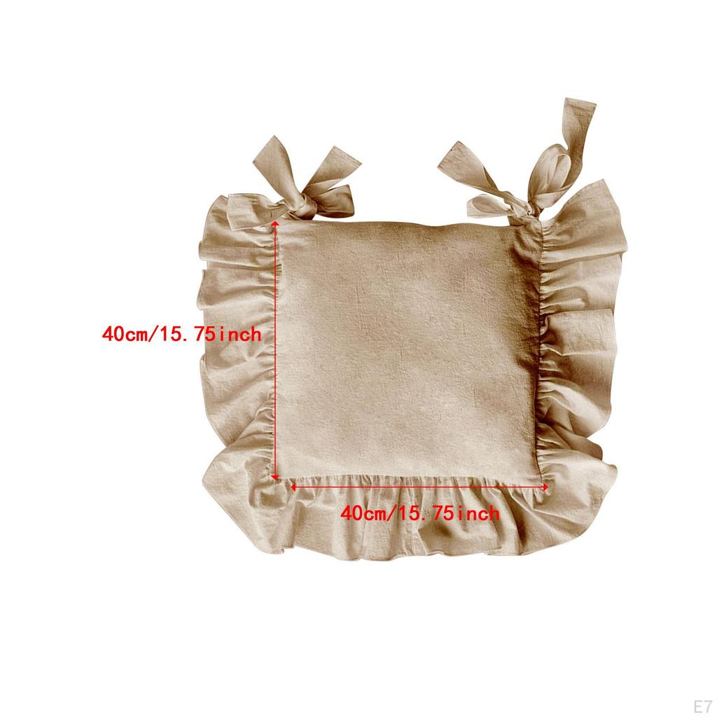 15.75x15.75 Inch Chair Pad with Zipper Closure Cotton Filled Non Slip Cushion for Dining And Kitchen