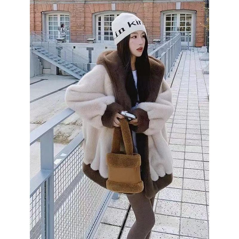 Lazy Wind Mink Fleece Jacket Women's Winter New Thickened Cold-proof Coat Wool Cotton Coat Cotton Coat