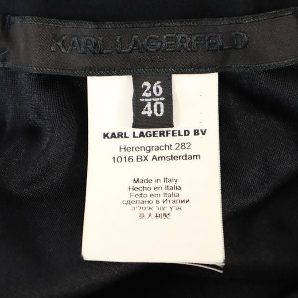 KARL LAGERFELD Short sleeve tight one piece 40 Black x tea Women Used