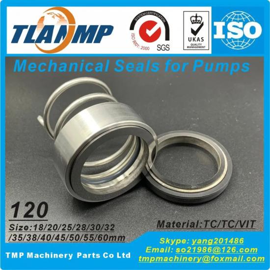 120-18/20/25/28/30/32/35/38/40/45/50/55/60 Mechanical Seals with Cup Seat (Material:TC/V , W/W/FKM)