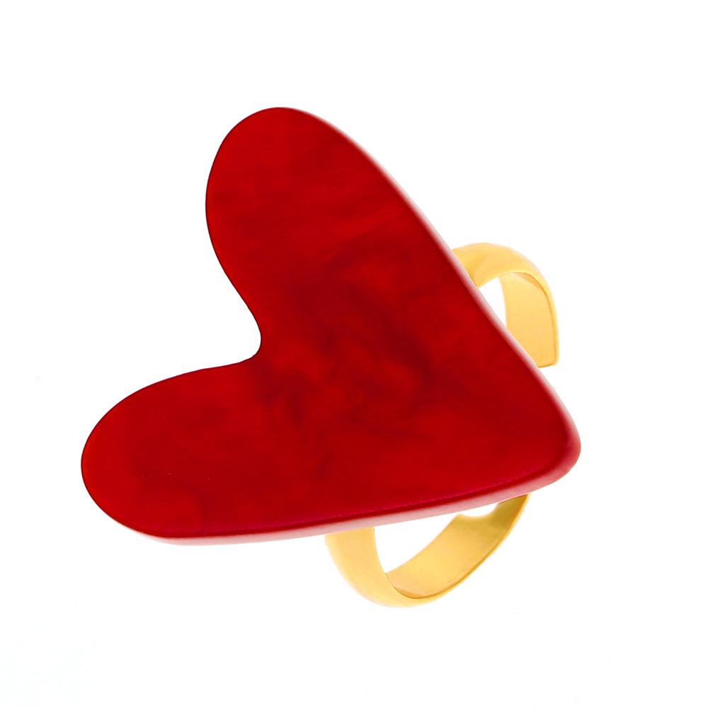 Inel de damă la modă cu inimă mare