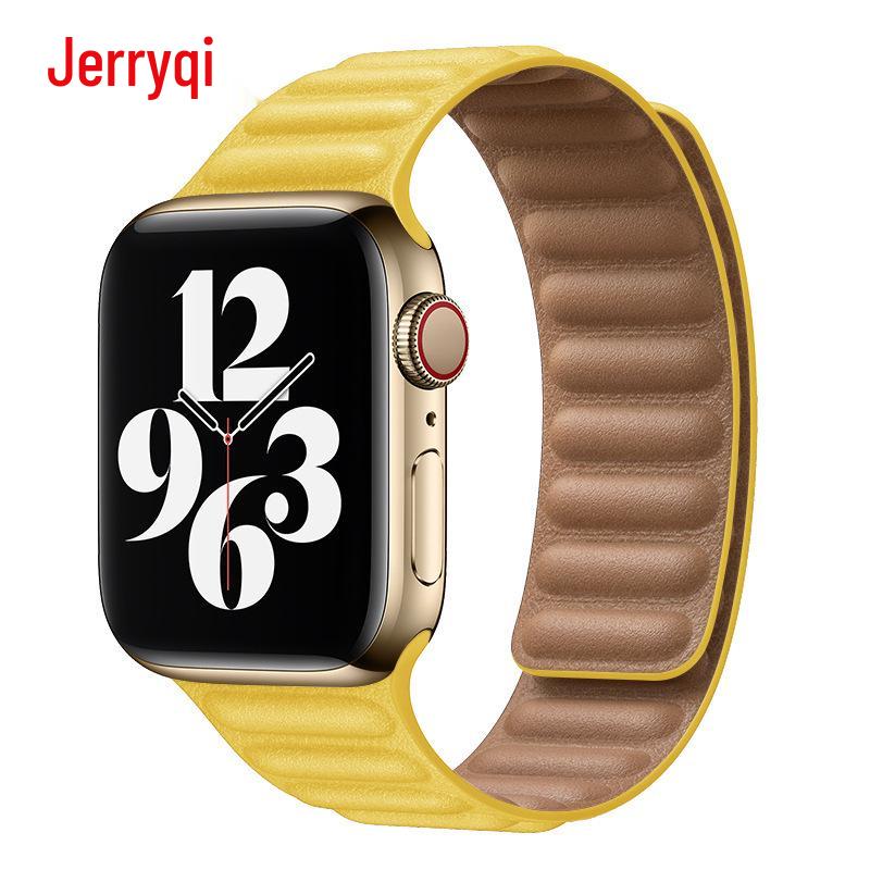 Dvoubarevný magnetický kožený řemínek na zápěstí Apple Watch pro Series SE/765432