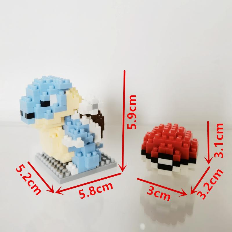 Anime Pokémon Building Blocks Assembly Anime Charizard Doll Blastoise Bulbasaur Gengar Bricks Figures Toy for Kid Gift