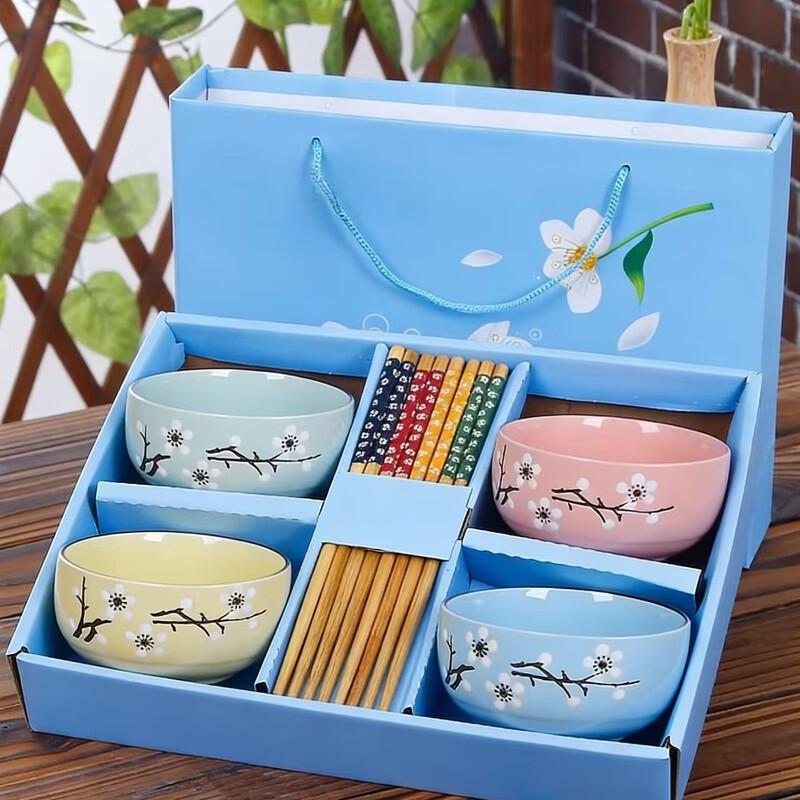 Japanese Blue & White Ceramic Dinnerware Set