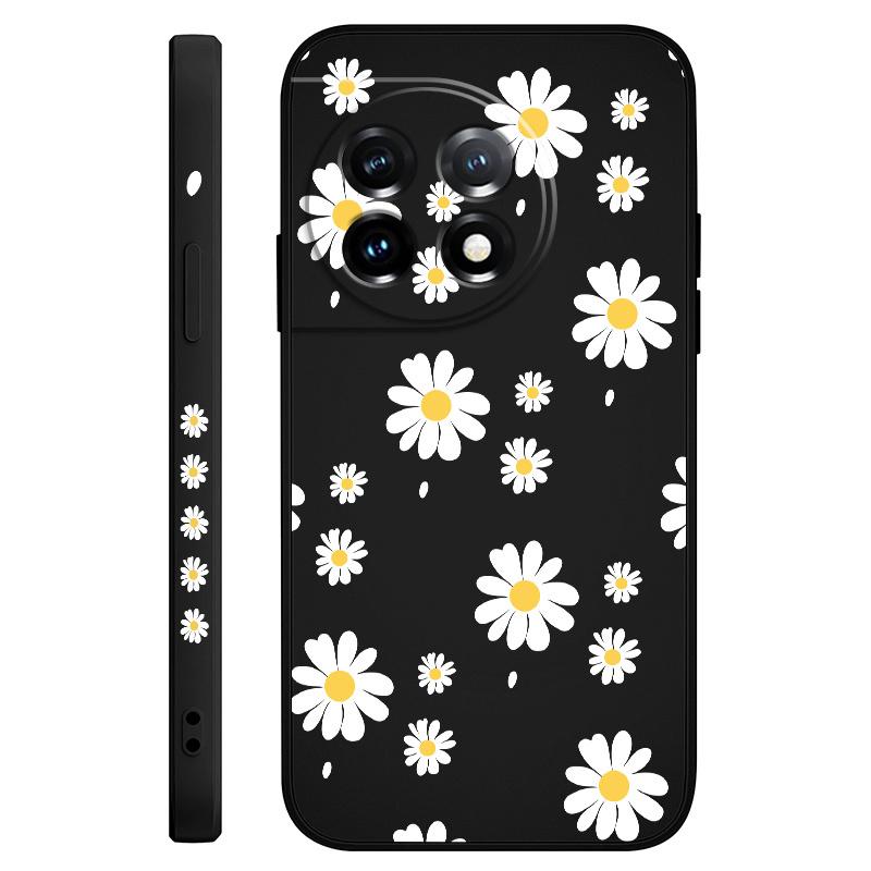 Daisy Petals Phone Case For Oneplus 13 13R 12 12R 11 11R 10 10R 10T 9R 9RT 9 8T 8 7 7T Pro 5G Liquid Silicone Cover
