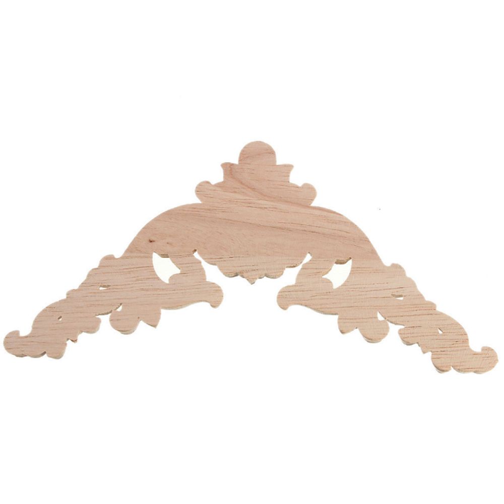 

12,5x12,5 см угловая резная накладка в европейском стиле из дуба аппликация неокрашенное дерево