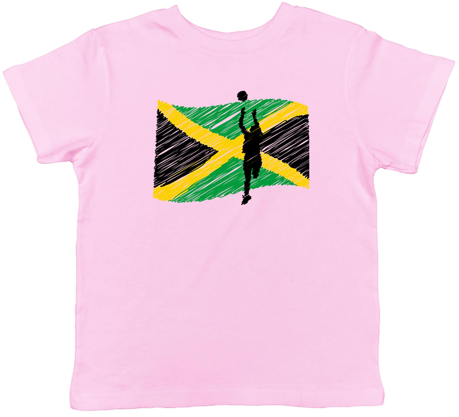 Netball Jamaica Flag Childrens Kids T-Shirt Boys Girls 140
