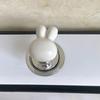 Heart Shaped Toilet Press Button Cute Rabbit Toilet Drain Button Tank Push Switch Nail Protector Love Button Bathroom Accessori