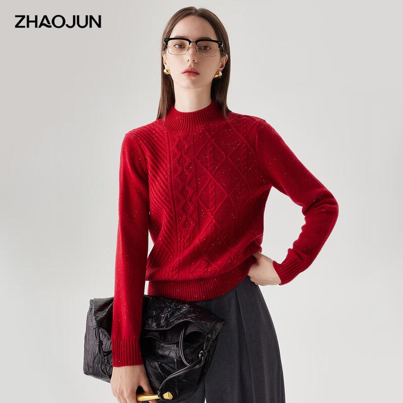 Женский утепленный свитерок Zhaojun из 100% шерсти с косами L