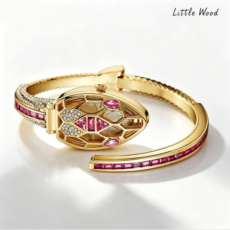 LITTLE WOOD Nuovo Braccialetto da Donna Stile Serpente Orologio da Polso Donna Orologio al Quarzo Accessori di Moda Unici Regalo per Donne