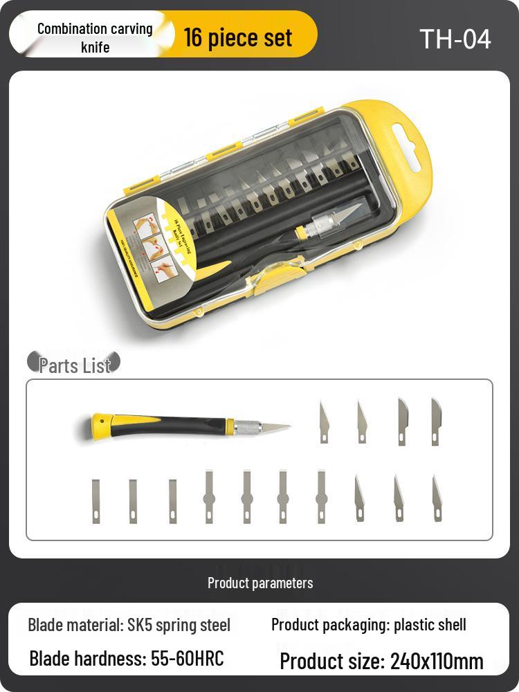 Handmade Carving Knife & Stamp Set for DIY Paper, Fruit, and Vegetable Engraving