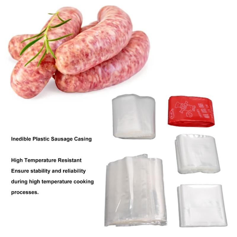 5 Packungen Wursthülle Hitzebeständig Lebensmittelqualität Kunststoff Unessbare Schinkenwursthülle Für den Hausgebrauch