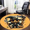 1pc Pumpkin Reaper Office Round Area Rug, Under Office Chairs Bedroom Living Room Home Decor, Room Deco, Available In Various Sizes 109