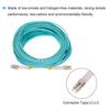 Uxcell 30M Green Fiber Patch Multimode Duplex OM3 LSZH Fiber Optic Jumper for Network Transceivers and Instrumentation Cable, LC-LC