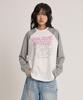 WAIKEI Maltese Archive Line Graphic Raglan Long Sleeve T-Shirt White