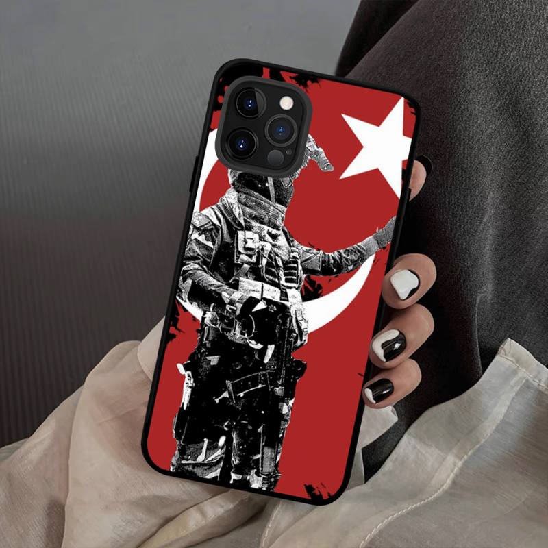 Flag Turkey Istanbul Antalya Mustafa Wolf Phone Case Silicone Soft for Iphone 14 13 12 11 Pro Mini XS MAX 8 7 6 Plus X XS XR