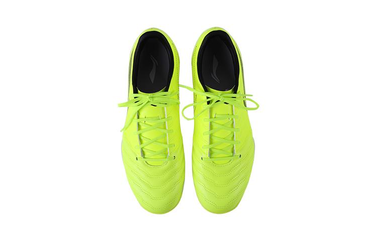 Li Ning TF Turf Cushioning Slip Resistant Abrasion Resistant Soccer Shoes Men's Neon Green YSTU003-4