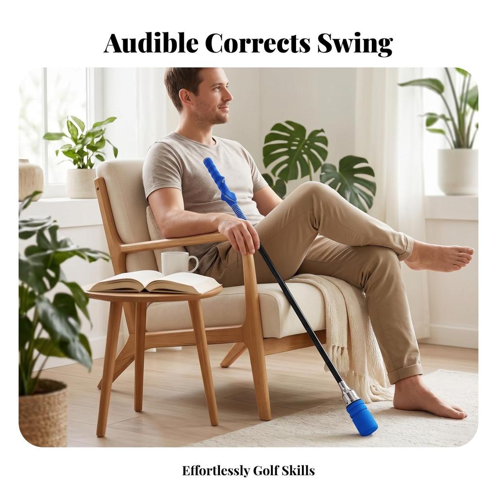 Weighted Golf Swing Audible Long Shaft Practice Tool