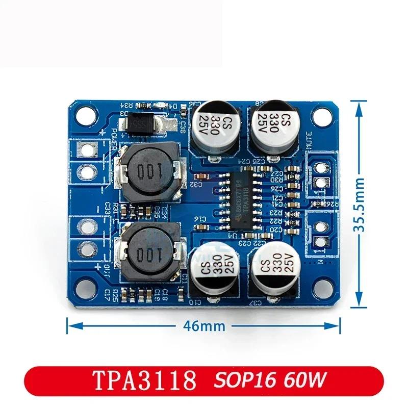 1PCS TPA3118 60W Amp Module 30W DC 8V-24V Mono Digital Audio Power Amplifier Board