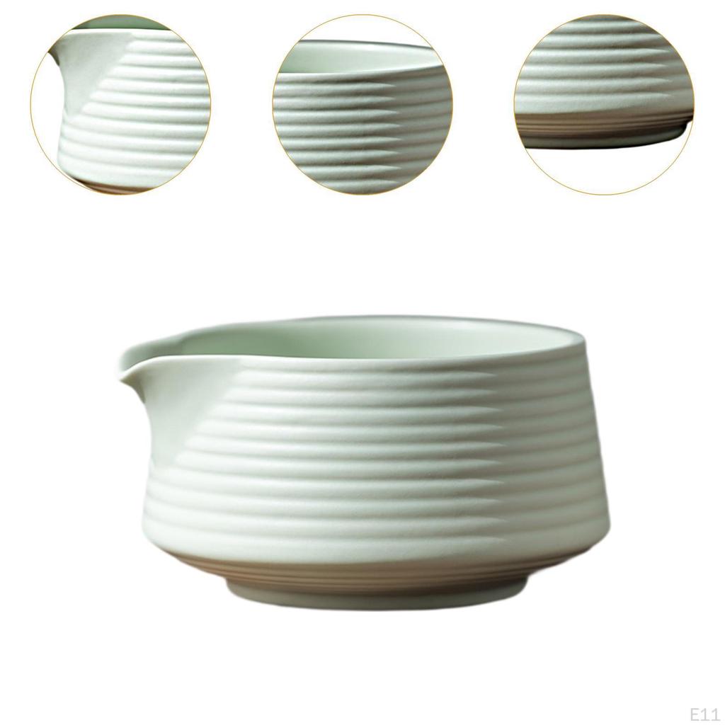 Ceramic Matcha Bowl Handmade Ceremony Portable Gift Tea Starter with Spout Cup