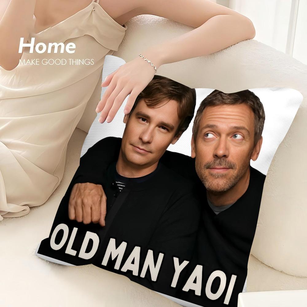 House James Wilson Old Man Yaoi Pillow Case 3D Print Polyester Fiber 45*45 cm Home Sofa Throw Pillow Cover Decoration Gift
