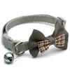 Plaid Tie Pet Collar for Cats and Small Dogs, Puppy Neck Collar