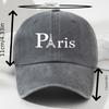 Paris Eiffel Tower Baseball Cap Polyester Vintage Style Adjustable Breathable Casual Outdoor Sun Protection Hat