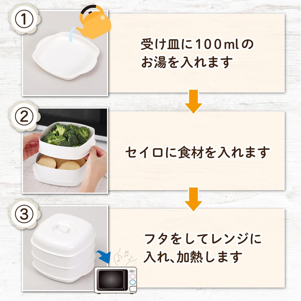 Astro Microwave Made in Cooks 2 Dishes Dishwasher Steam Heating for Fluffy Steamed Steamed Steamed Food Reheating Frozen Healthy Diet 2-Tier Steamer,